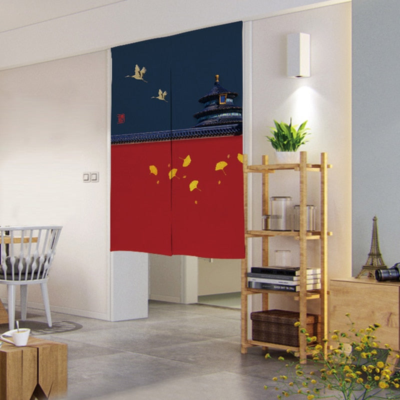 Rideau Japonais Design Rouge