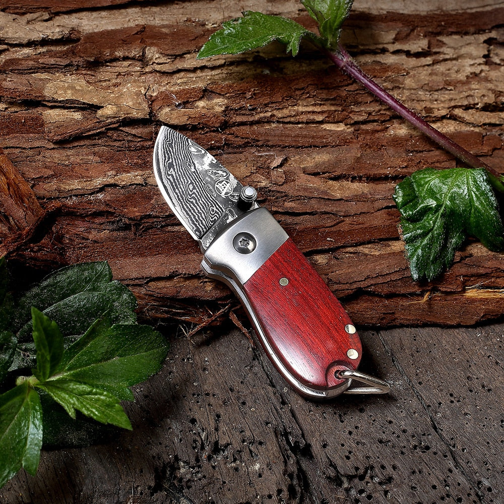 Couteau Japonais de Poche Marron bois