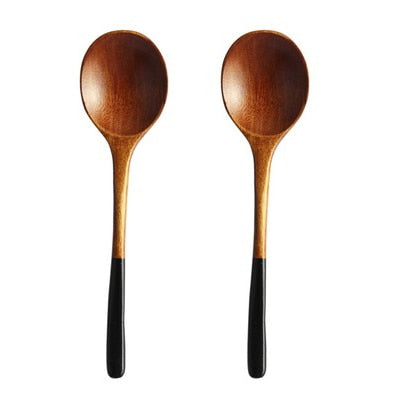 Cuillere en Bois Japonaise Manche Noir