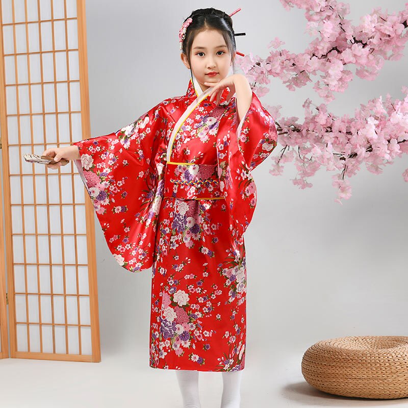 Robe Japonaise Enfant rouge