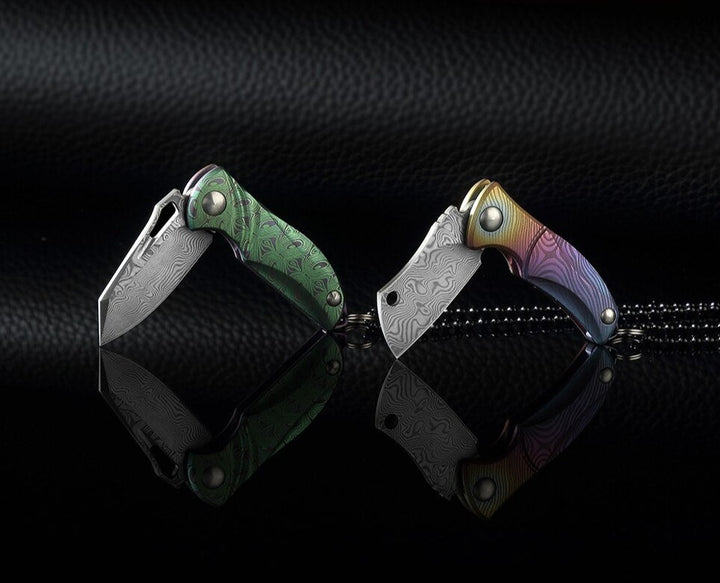 Couteau Pliant Damas Japonais Traditionnel