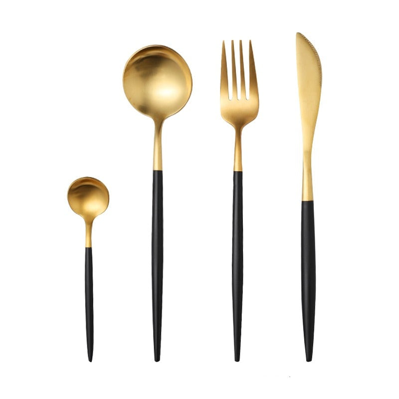Set Couvert Japonais Couleur Or