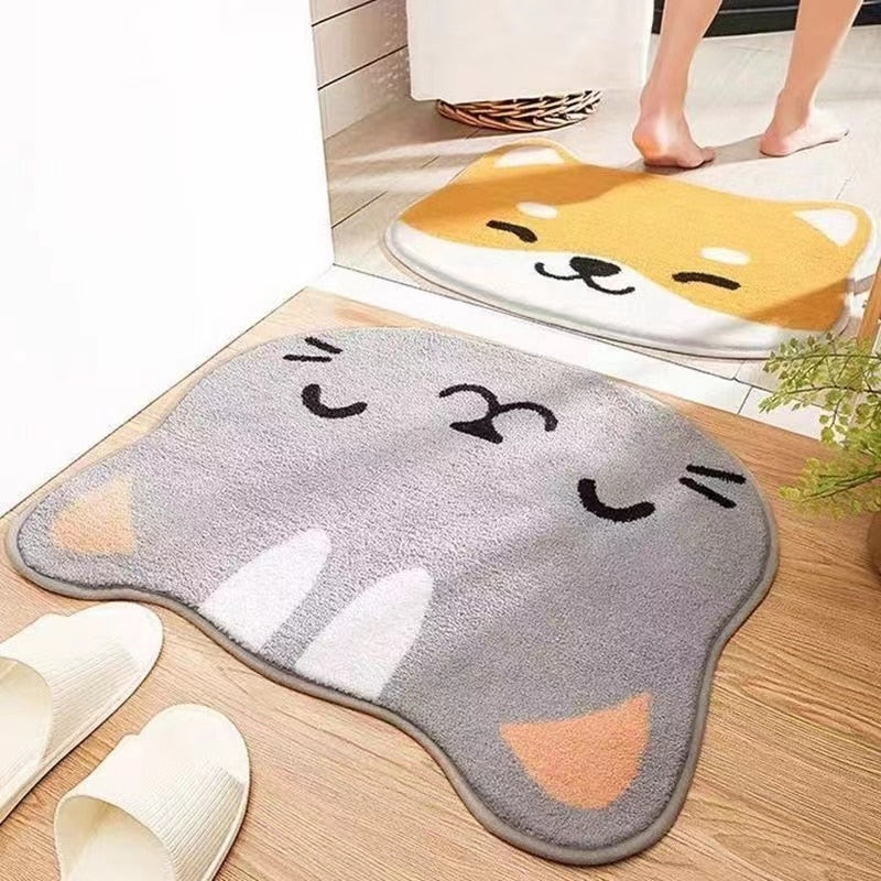Tapis de Bain Chat Gris