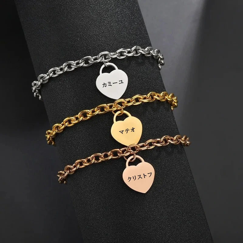 Bracelet Cœur Personnalisé Japonais