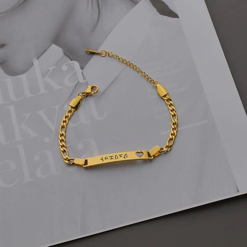 Personalized engraved Japanese bracelet