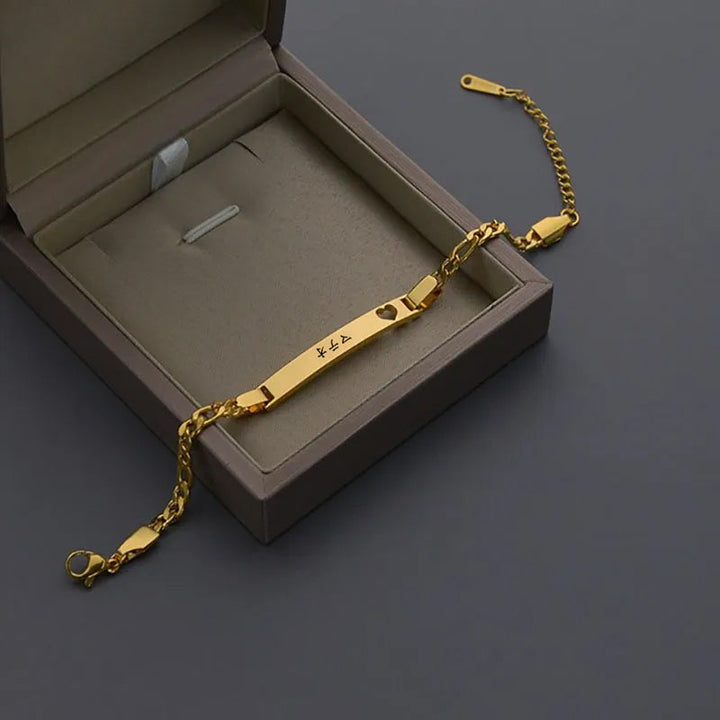 Personalized engraved Japanese bracelet