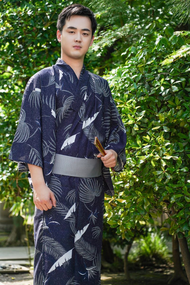 Kimono Homme à Feuillages 