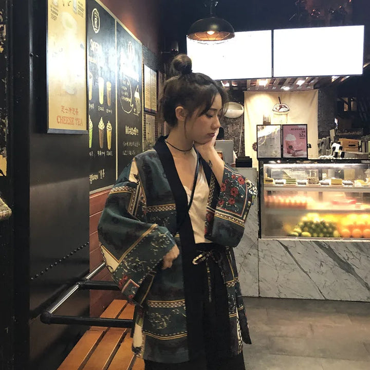 Veste Kimono Vintage Femme