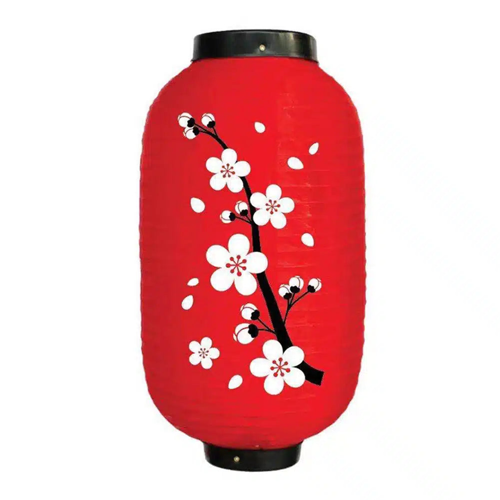 Lanterne japonaise rouge fleur