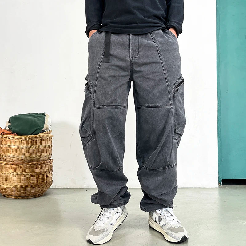 Baggy Japonais Coupe Large Gris