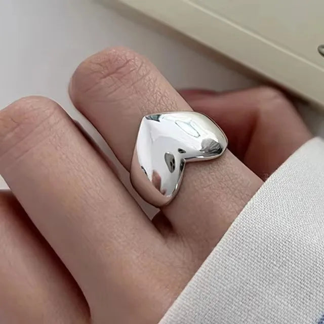 Bague Japonaise Cœur Originale en Argent chic