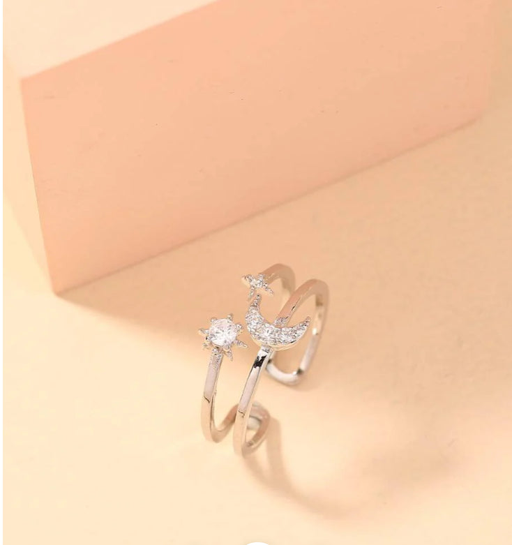 Bague Japonaise Lune et Étoile