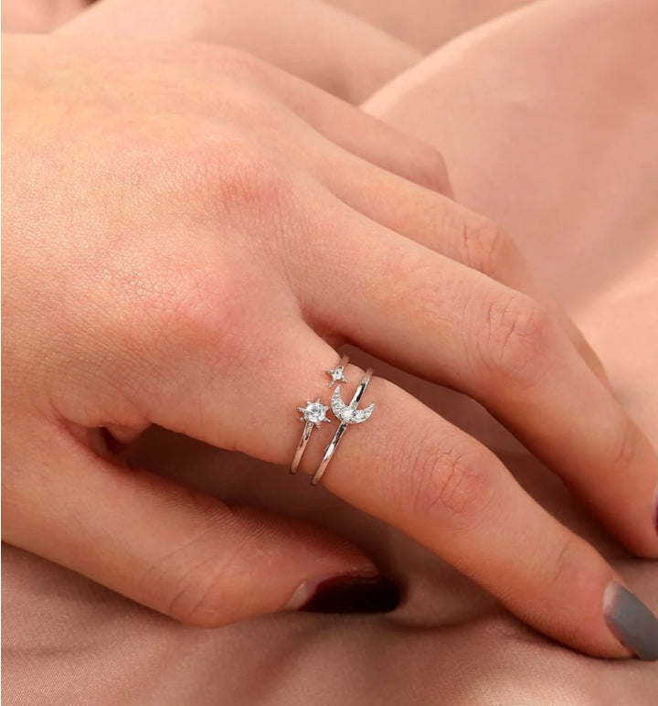 Bague Japonaise Lune et Étoile qualité