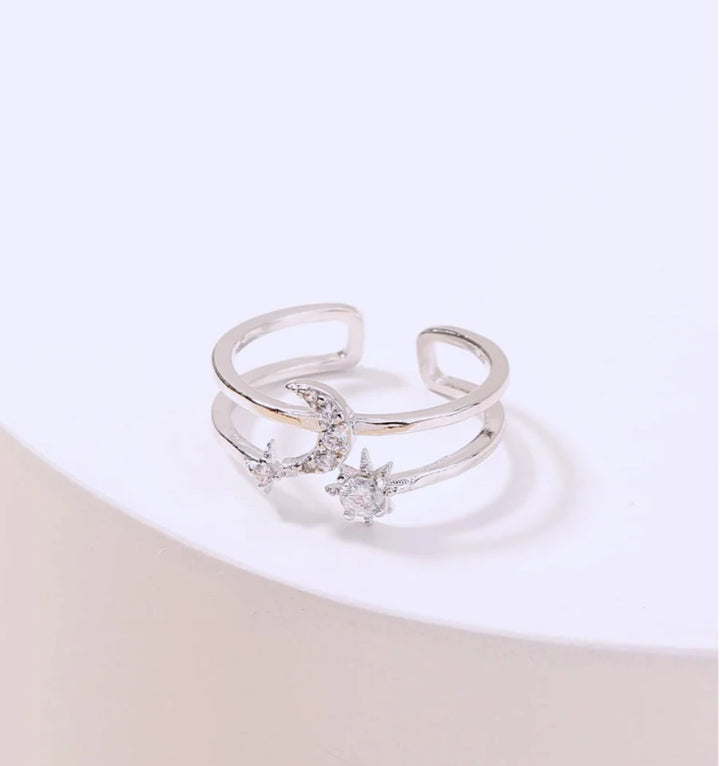 Bague Japonaise Lune et Étoile tendance