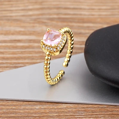 Bague Japonaise en Zircone Cubique unique