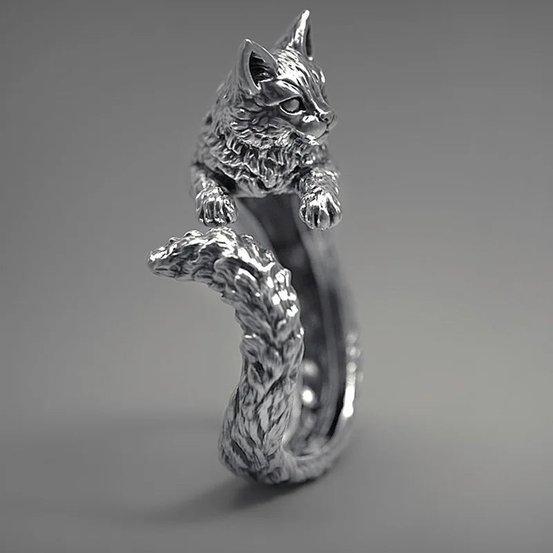 Bague Vintage Chat en Alliage Foncé qualité