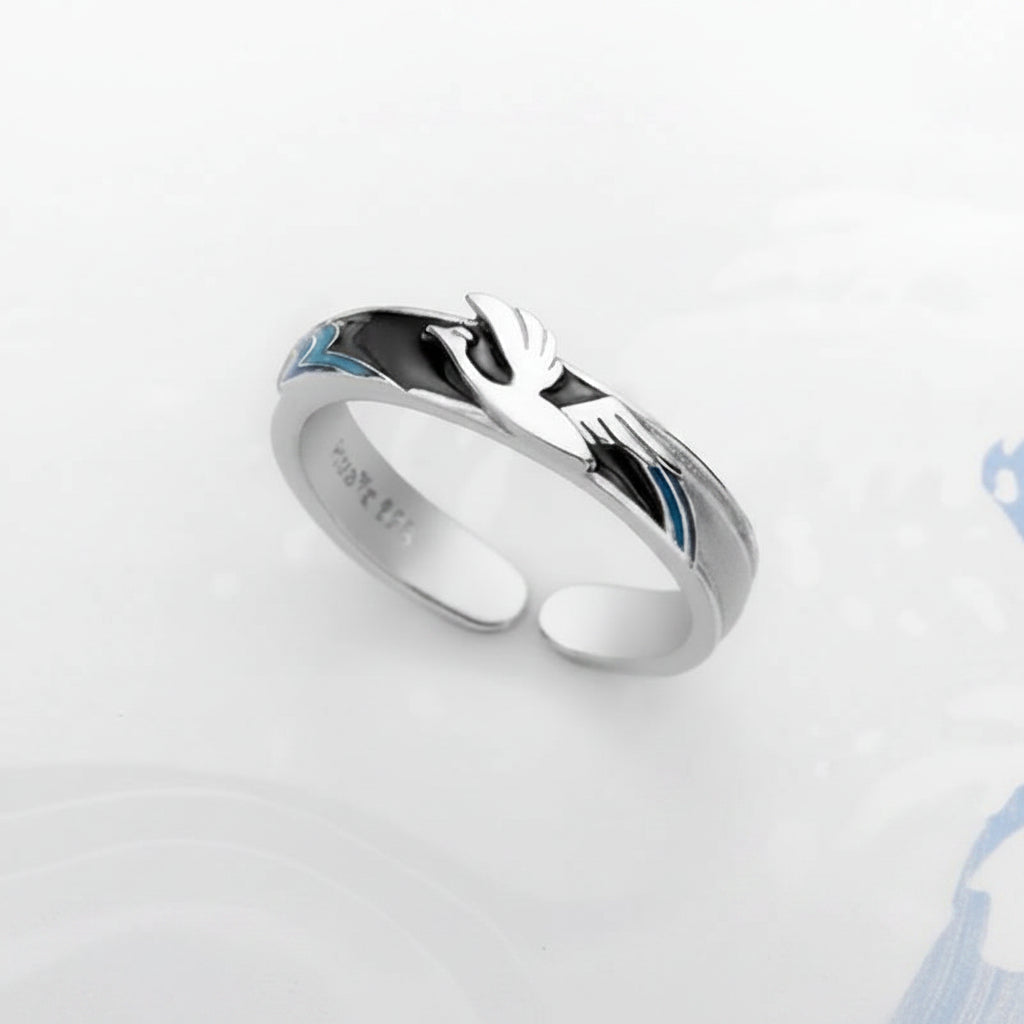 Bague couple style japonais modèle femme