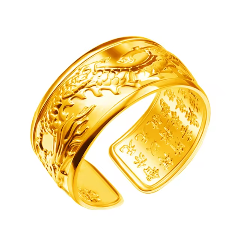 Bague dragon japonais en or