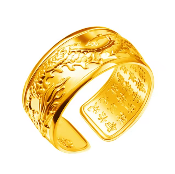Bague dragon japonais en or