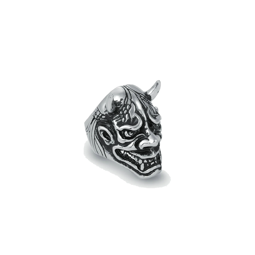 Bague tête démon japonais unique