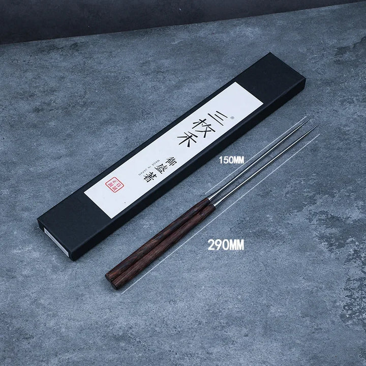 Baguette Japonaise Design en Métal et en Bois Légère