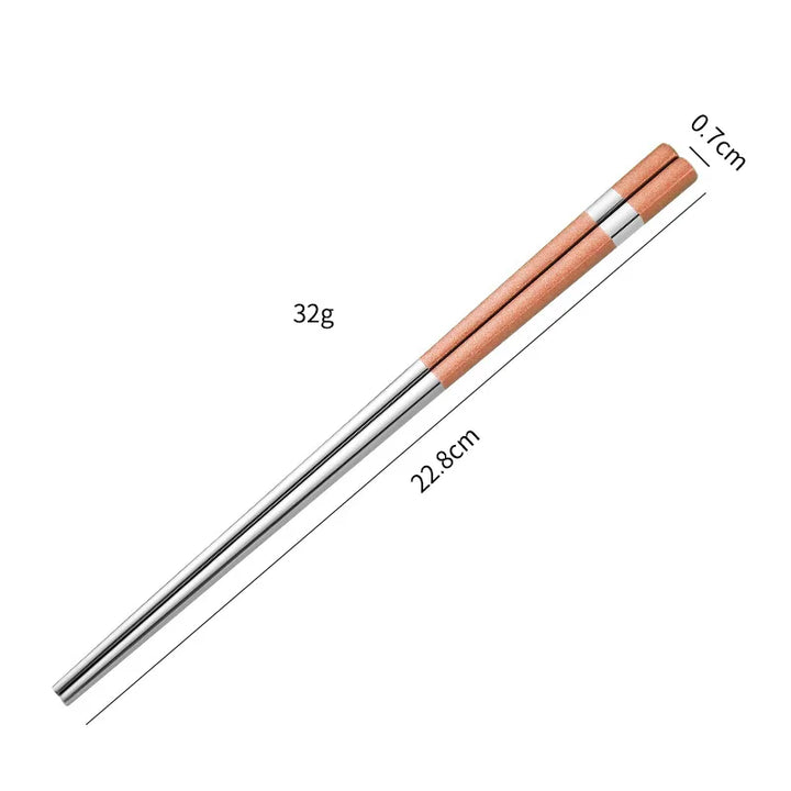 Baguette Japonaise en Inox Colorée Orange