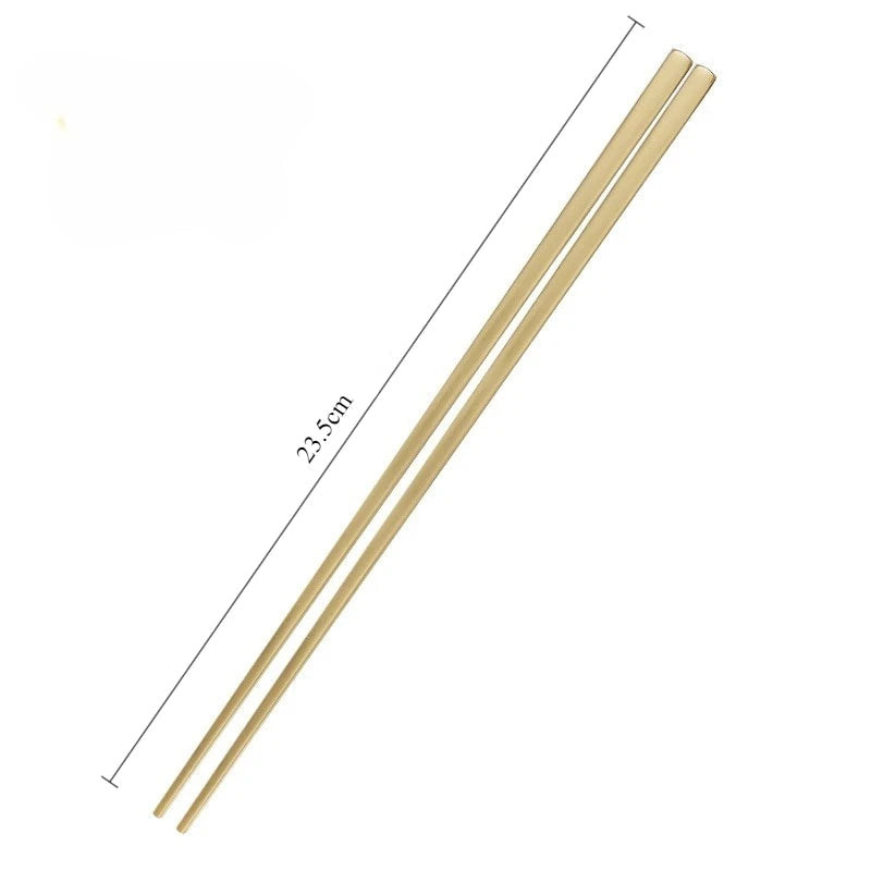 Baguette Japonaise en Inox Haut de Gamme Doré