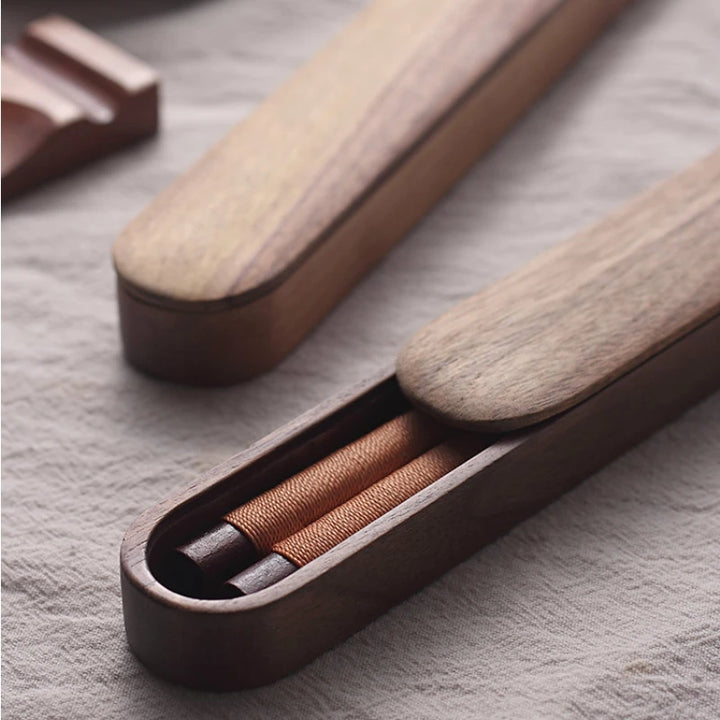 Baguette japonaise avec boîte en bois