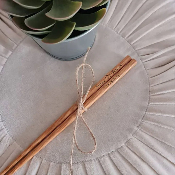 Baguettes Japonaises en Bois de Bambou Personnalisables de qualité