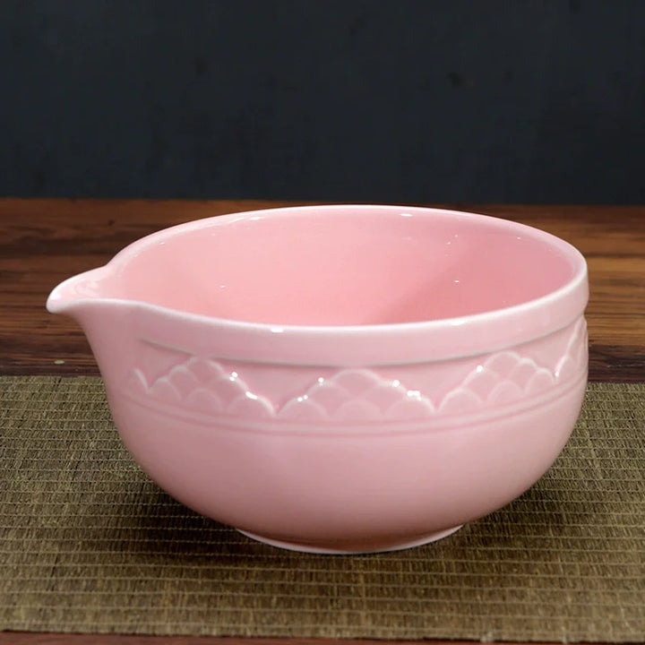 Bol à Matcha à Bec Verseur rose