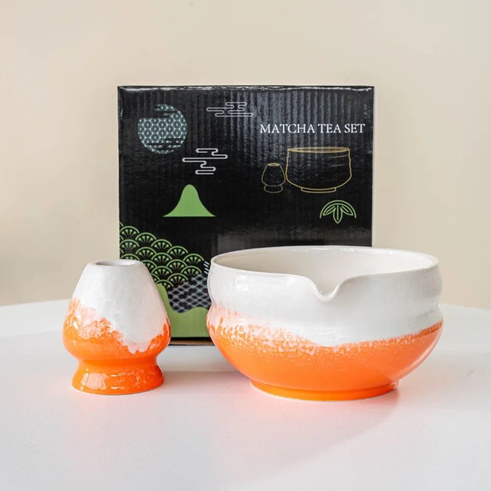 Bol et Support Fouet à Matcha en Céramique