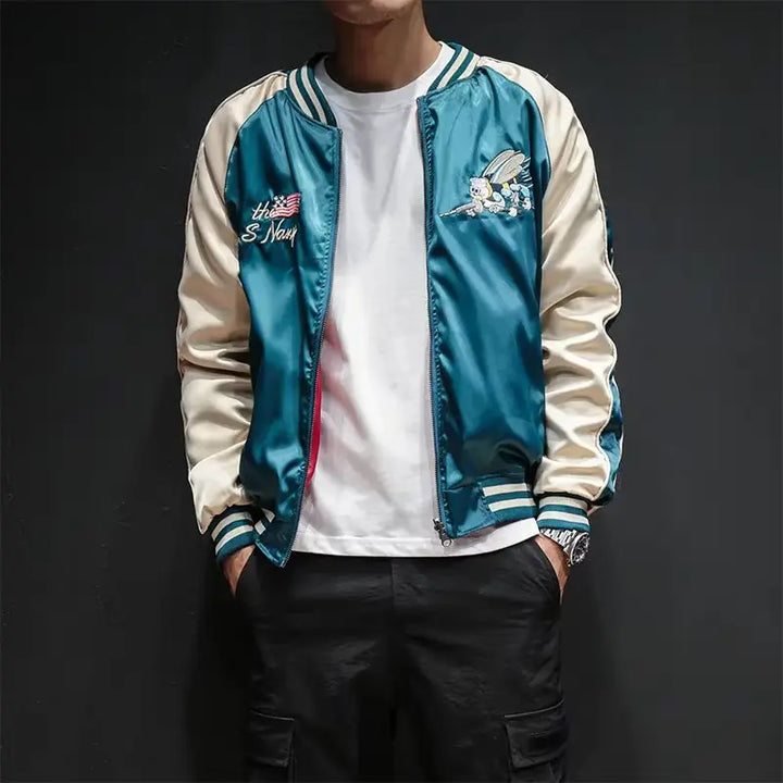 Bomber Femme Imprimé Japonais coloré