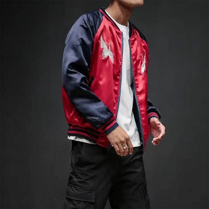 Bomber Femme Imprimé Japonais raffiné