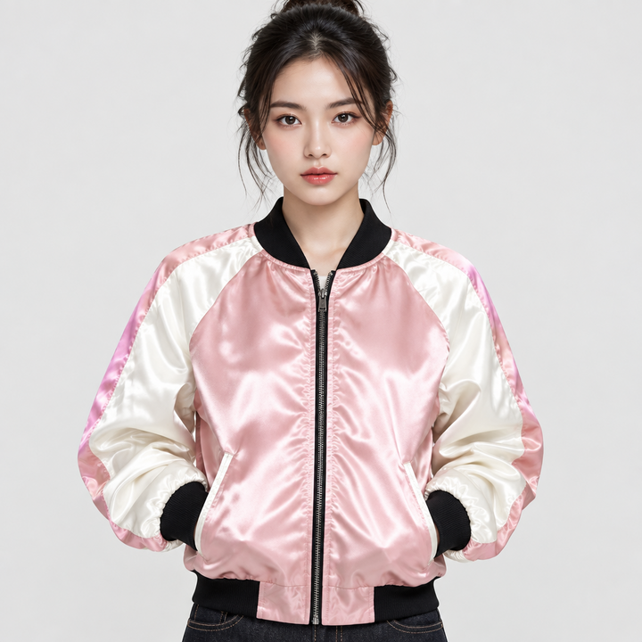 Bomber Femme Japonais Rose