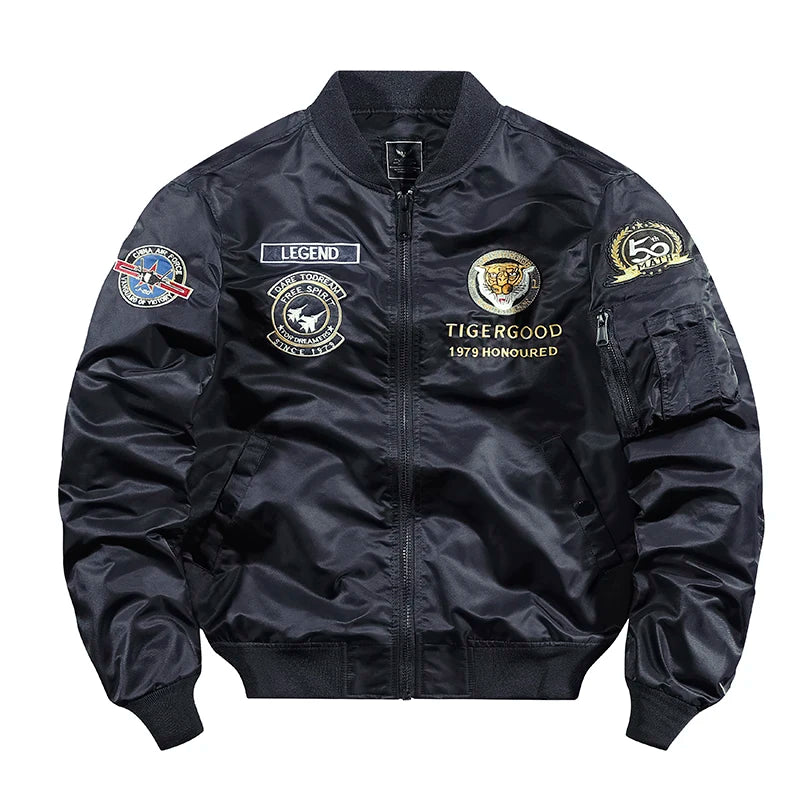 Bomber Japonais Tête de Tigre Noir