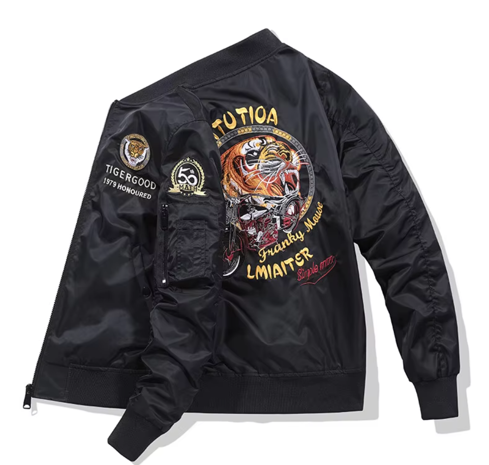 Bomber Japonais Tête de Tigre brodé