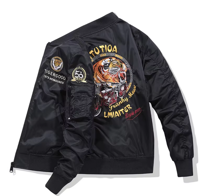 Bomber Japonais Tête de Tigre brodé