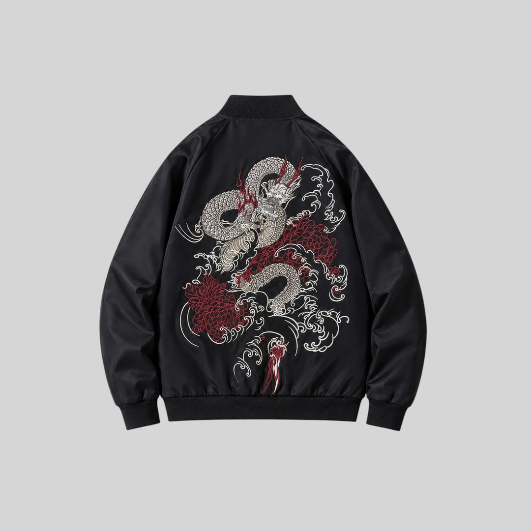 Bomber Motif Japonais fashion