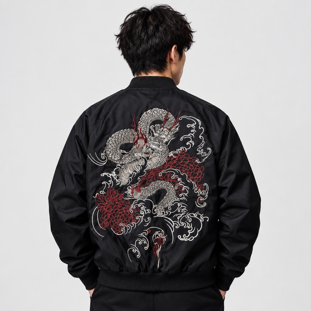 Bomber Motif Japonais moderne