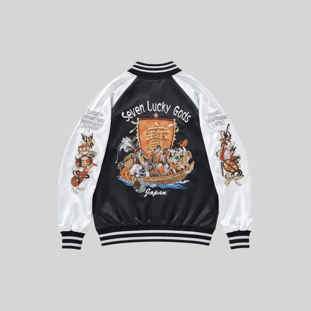 Bomber Style Japonais blanc