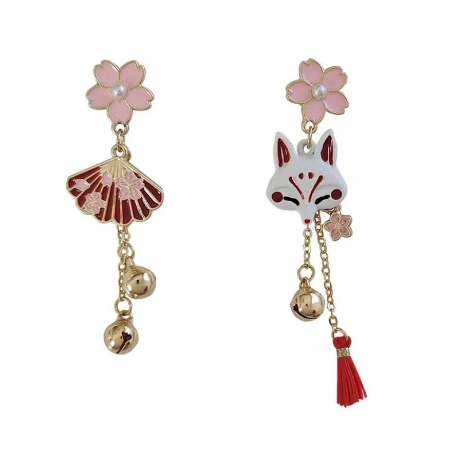 Boucle d'Oreille Japonaise Originale unique