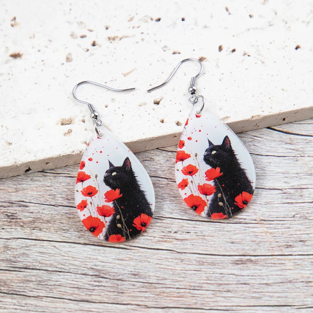 Boucle d’Oreille Japonaise Rouge Design