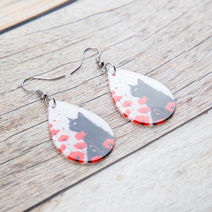 Boucle d’Oreille Japonaise Rouge Stylé