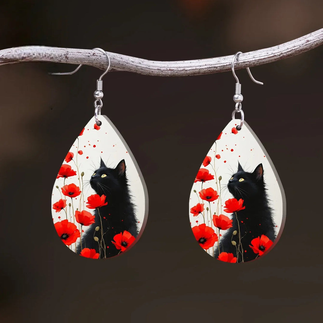 Boucle d’Oreille Japonaise Rouge qualité