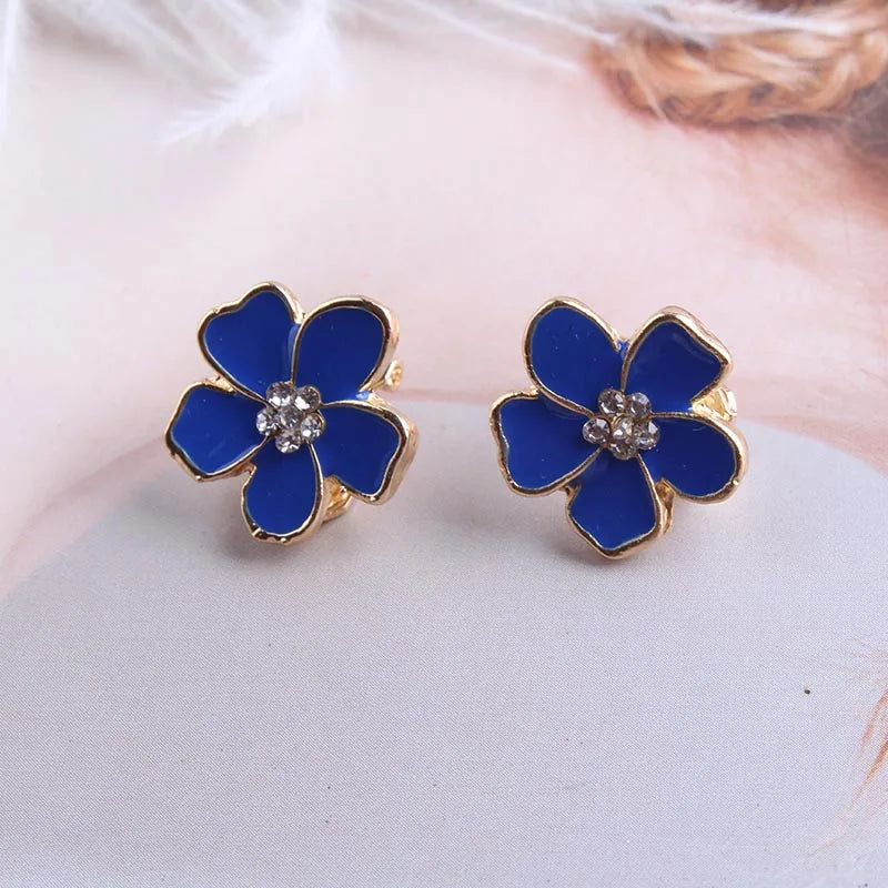 Boucle d'Oreille Japonaise fleur sans piercing