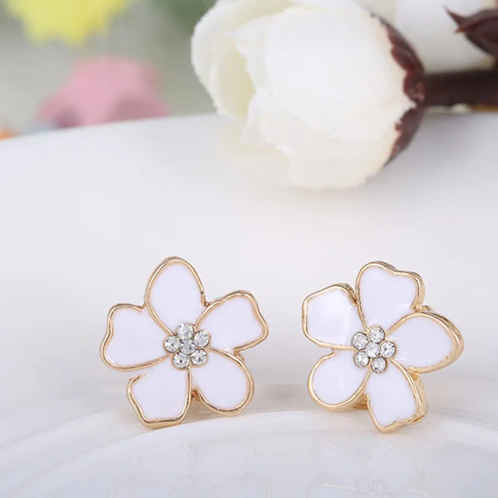 Boucle d'Oreille Japonaise fleur sans piercing chic