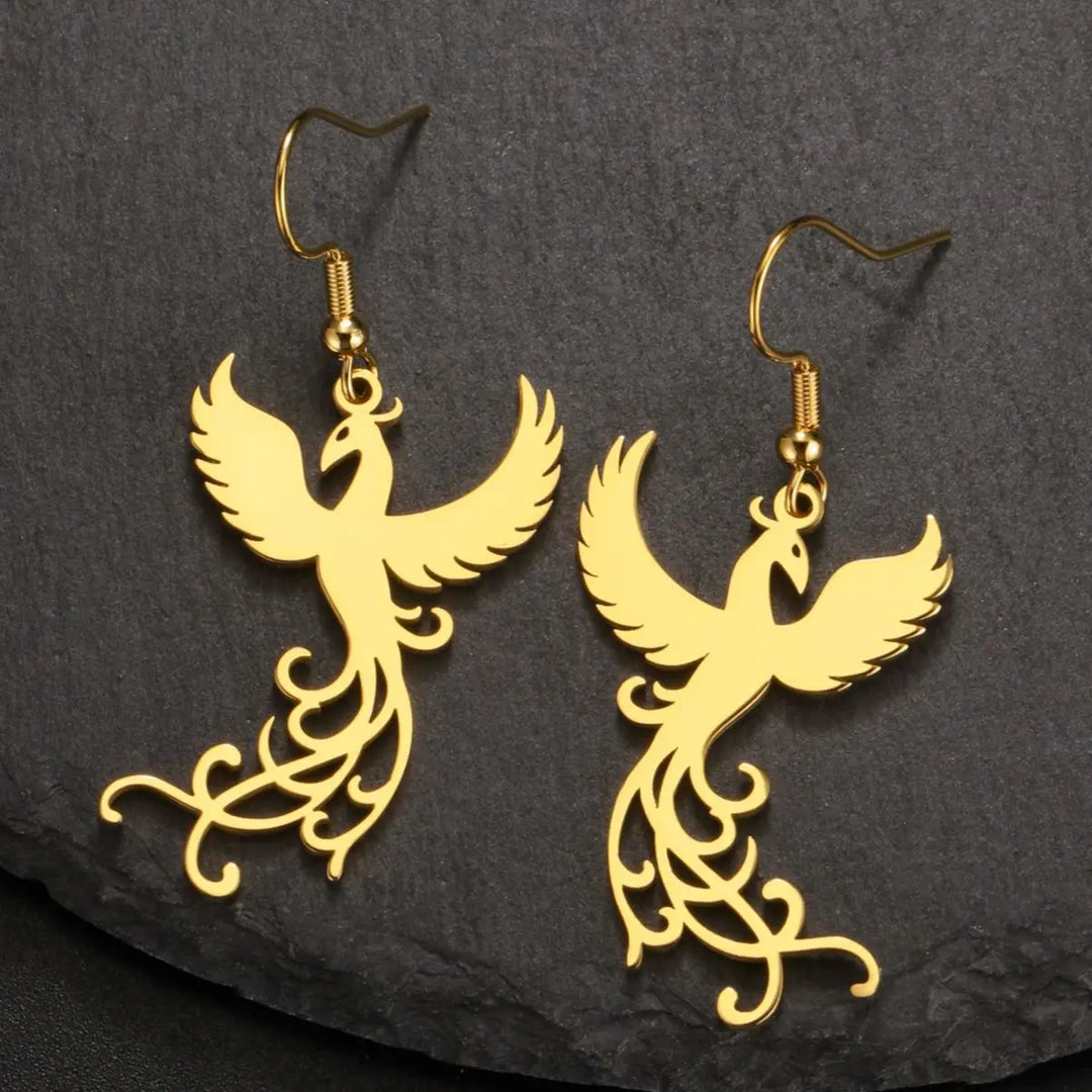 Boucle d'Oreille Phénix Japonais