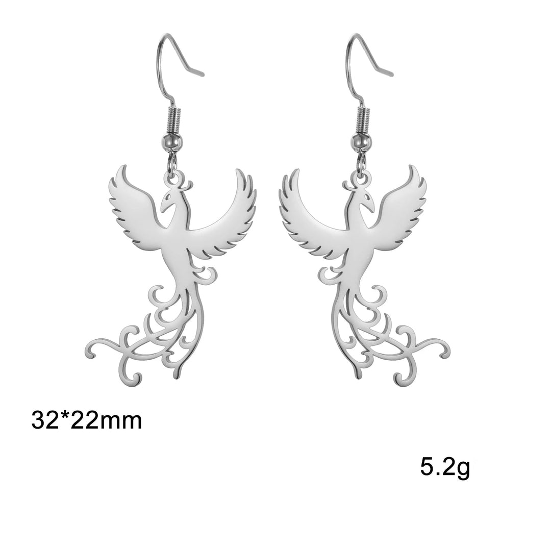 Boucle d'Oreille Phénix Japonais Chic