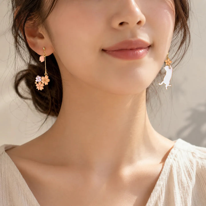 Boucle d'Oreilles Chaton Sakura Chic