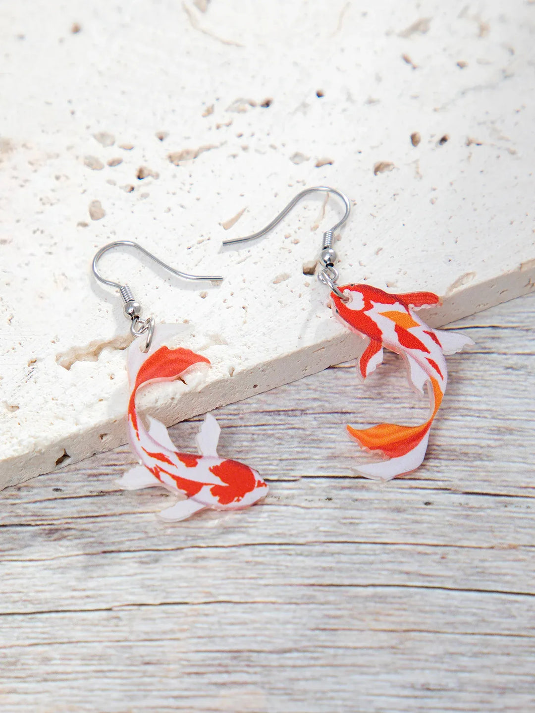 Boucle d'Oreilles Japonaise Carpe Koi